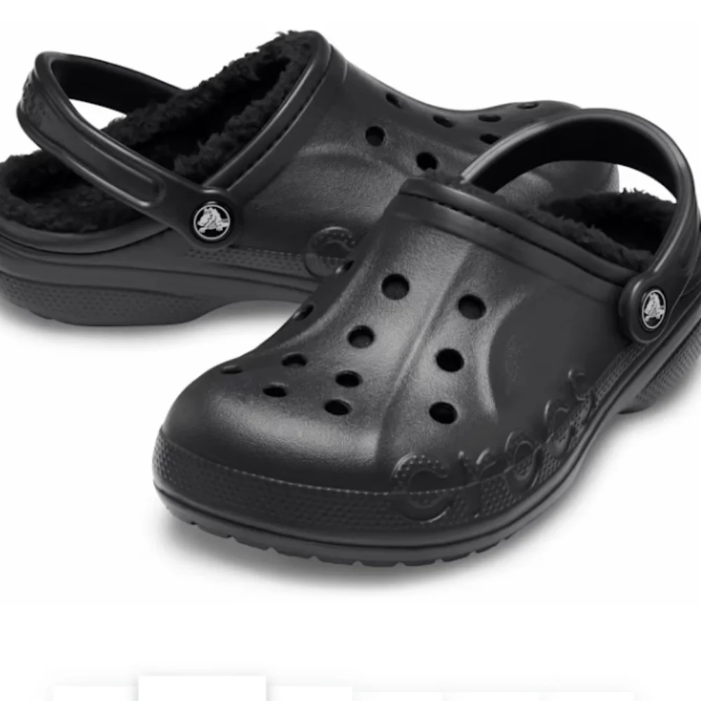 Crocs Baya Classic Lined Clog-Black/Gray
